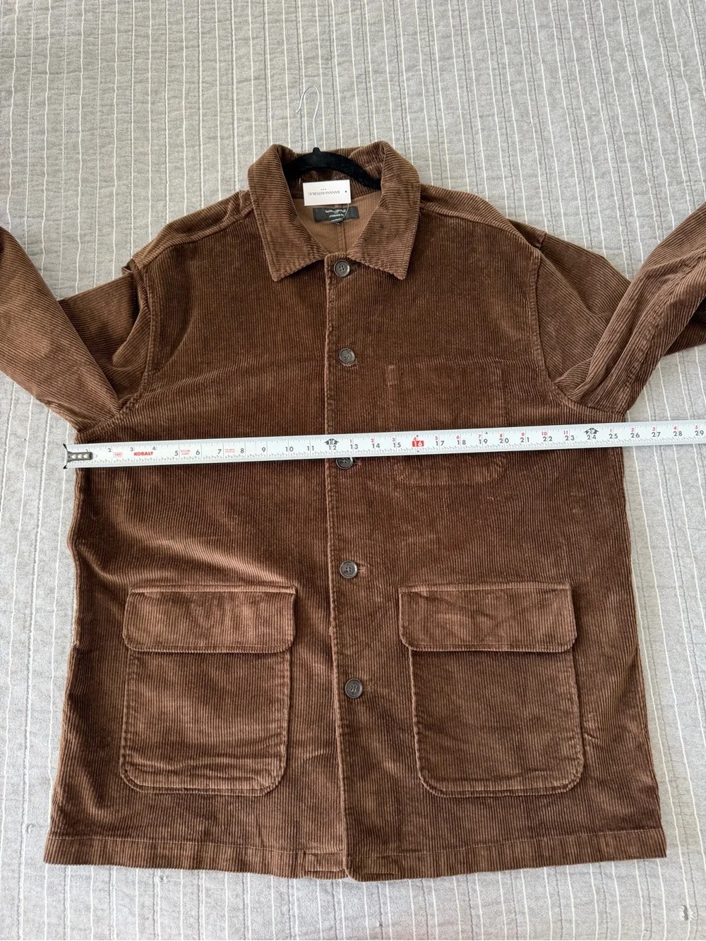Banana Republic Men’s Corduroy Chore Jacket Brown NWT Button Front Utility Coat